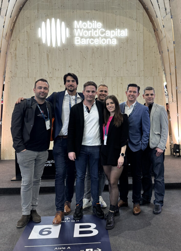 an image displaying M360 Employees at MWC in Barcelona 2025