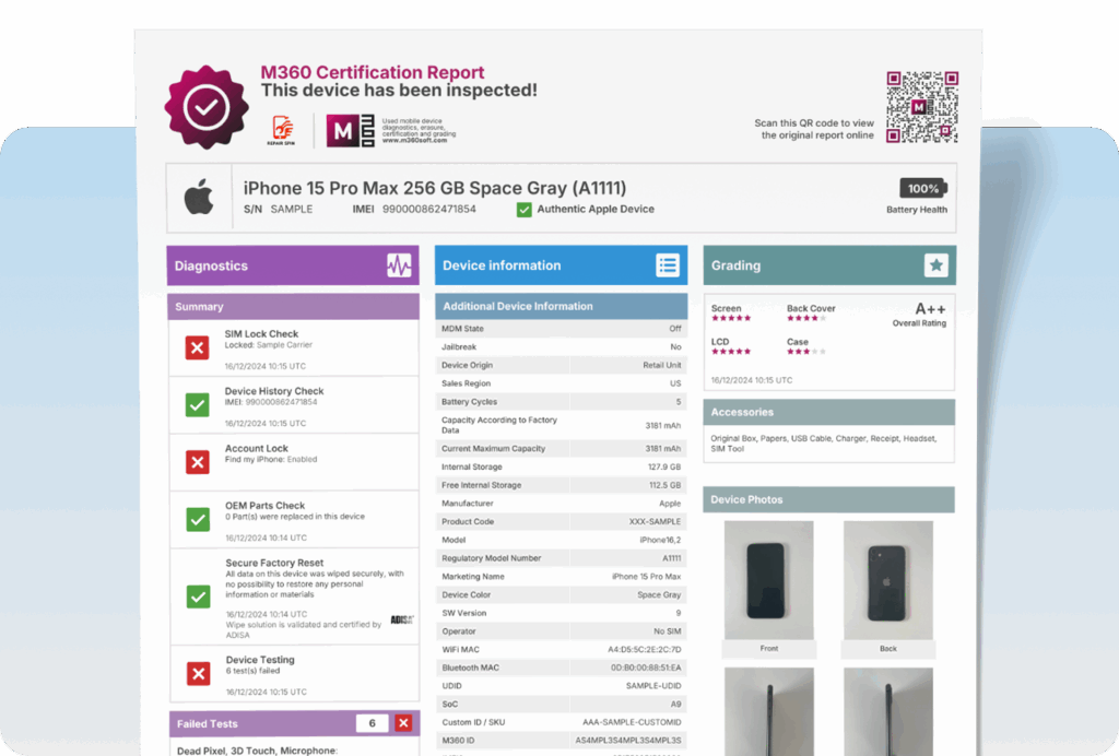 used smartphones certifications
