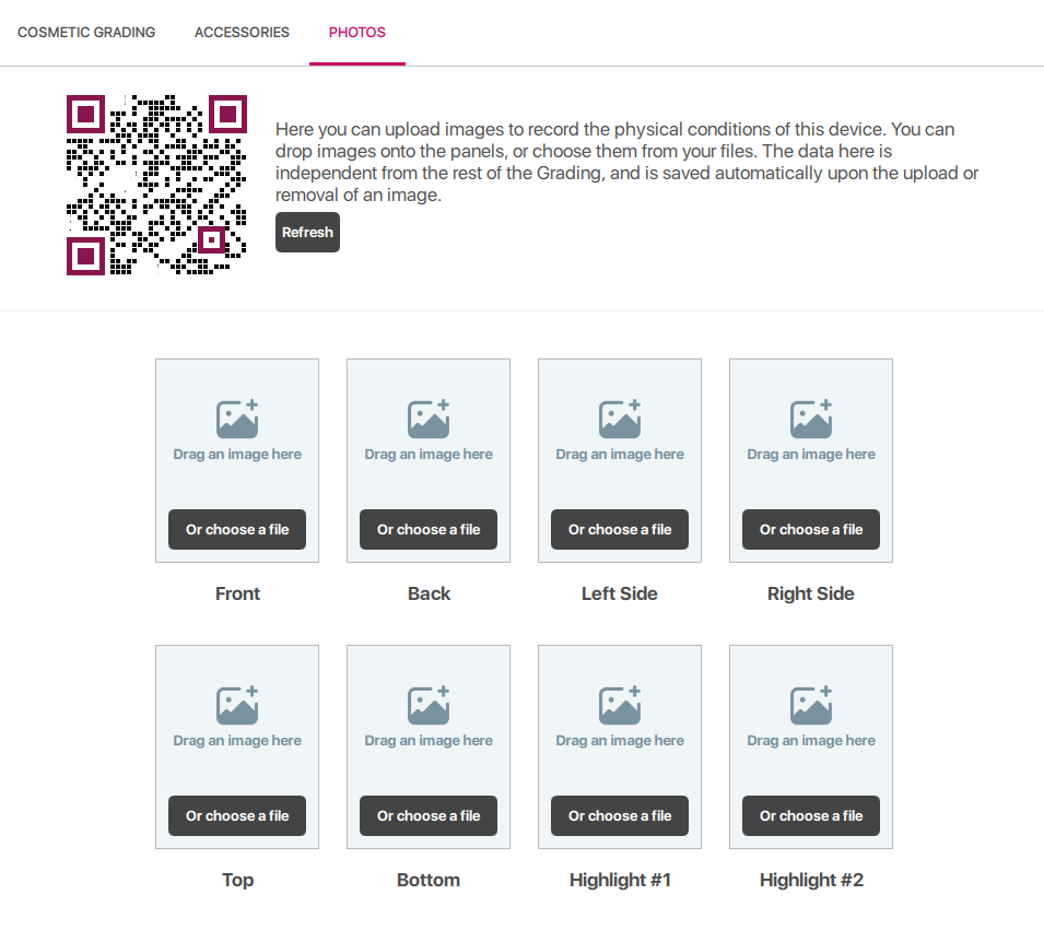 Image showing the grading features of M360 on how to check used phone quality.