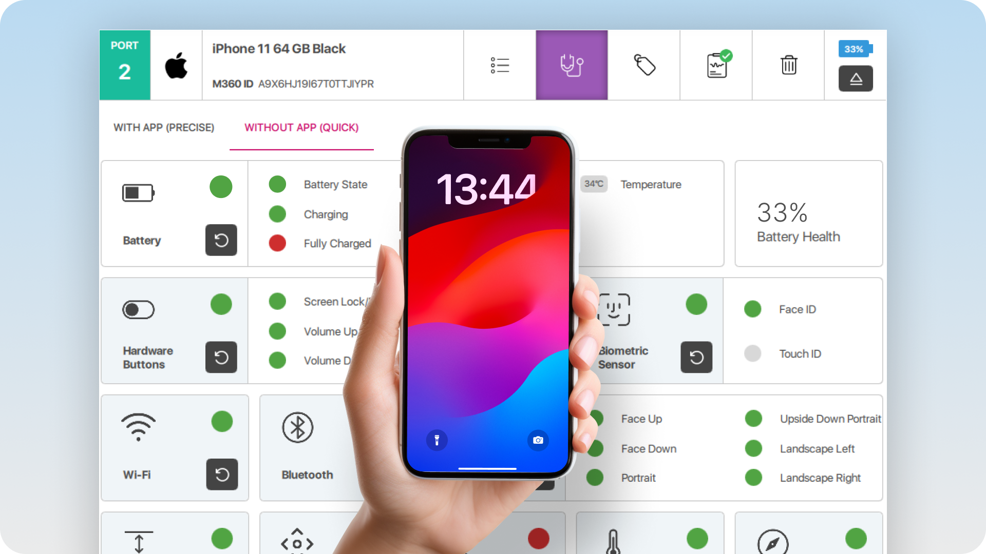 Fast, professional and reliable test for mobile devices.