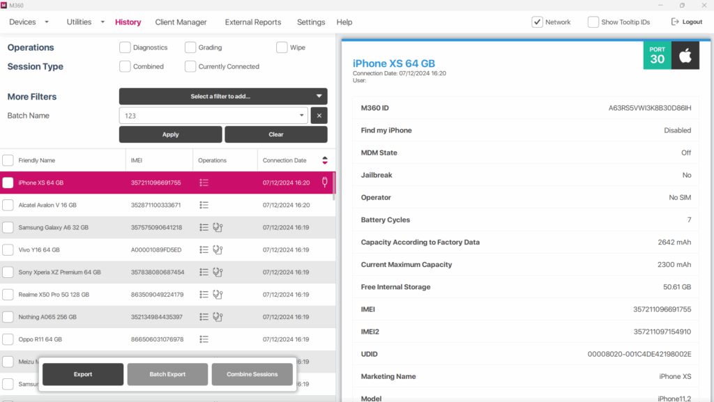 M360 batch function image 