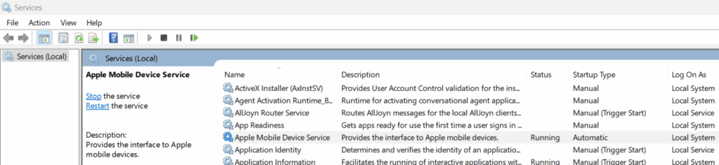 Apple Mobile Device service