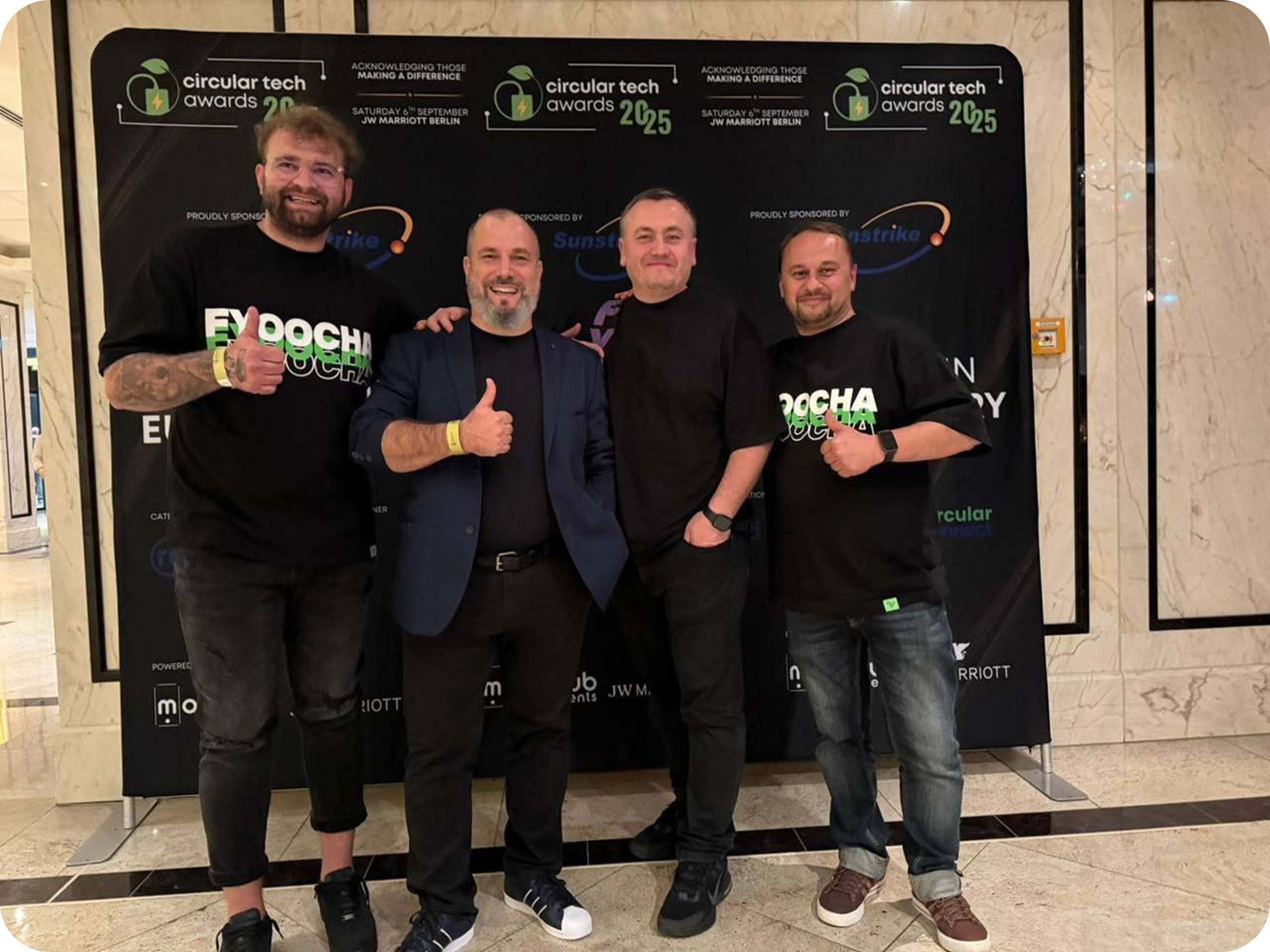 Circular Tech Awards - M360 Team with Fyocha